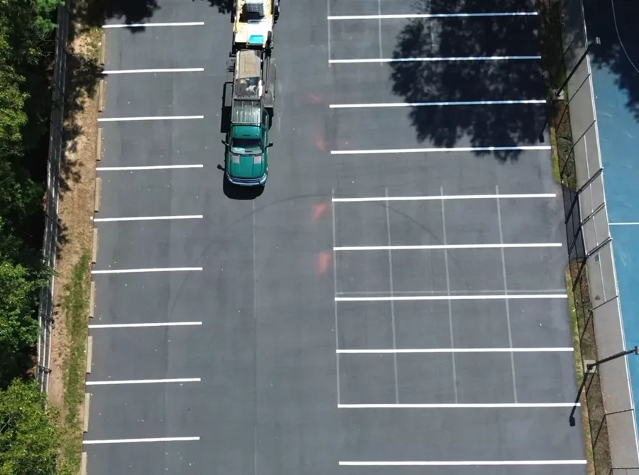 Commercial lot with new ADA markings